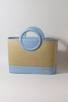 BELLA RAFFIA BAG - BLUE