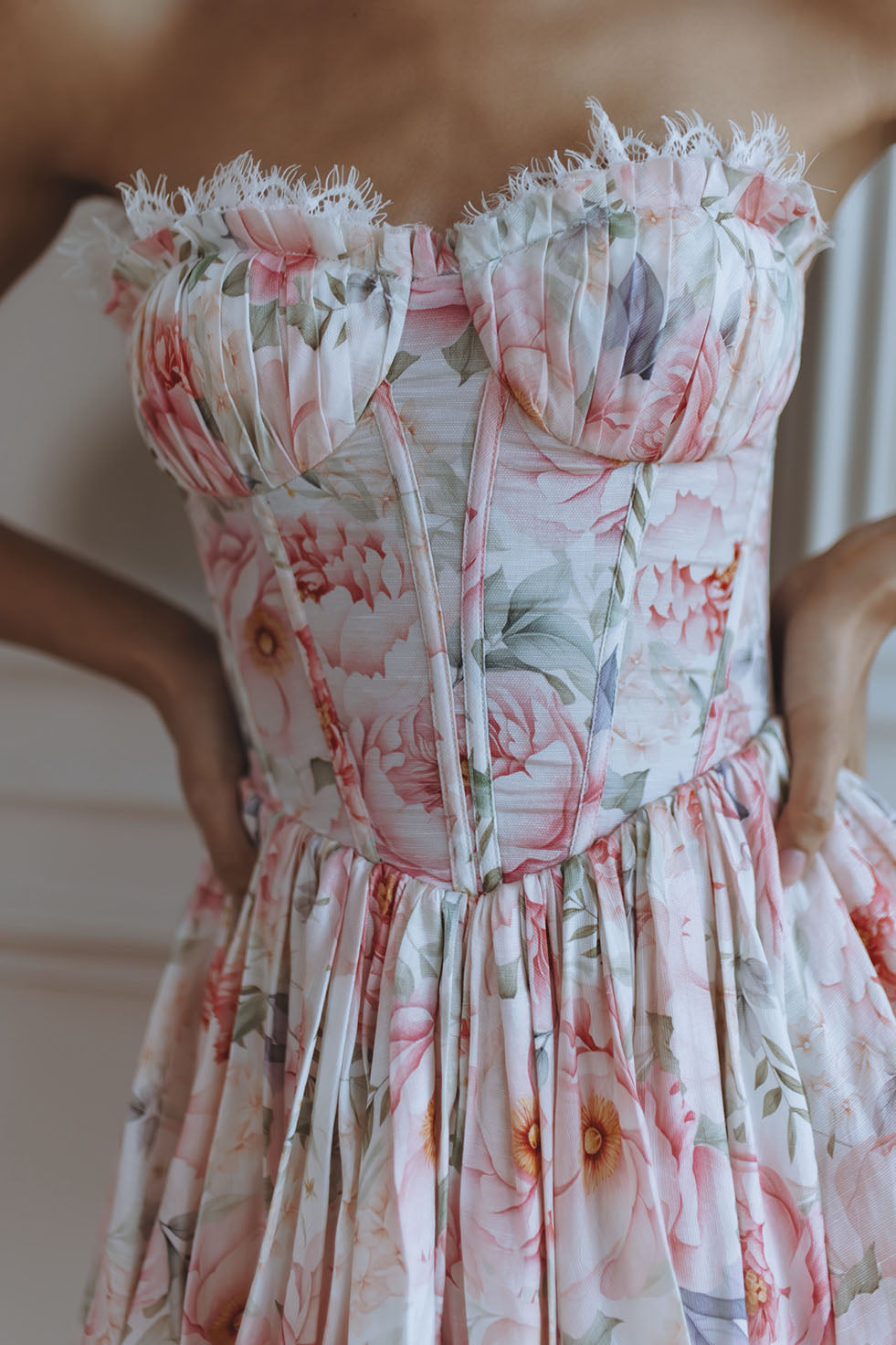 Florita Corset Mini Dress - Peony Poem Florita Corset Mini Dress - Peony Poem
