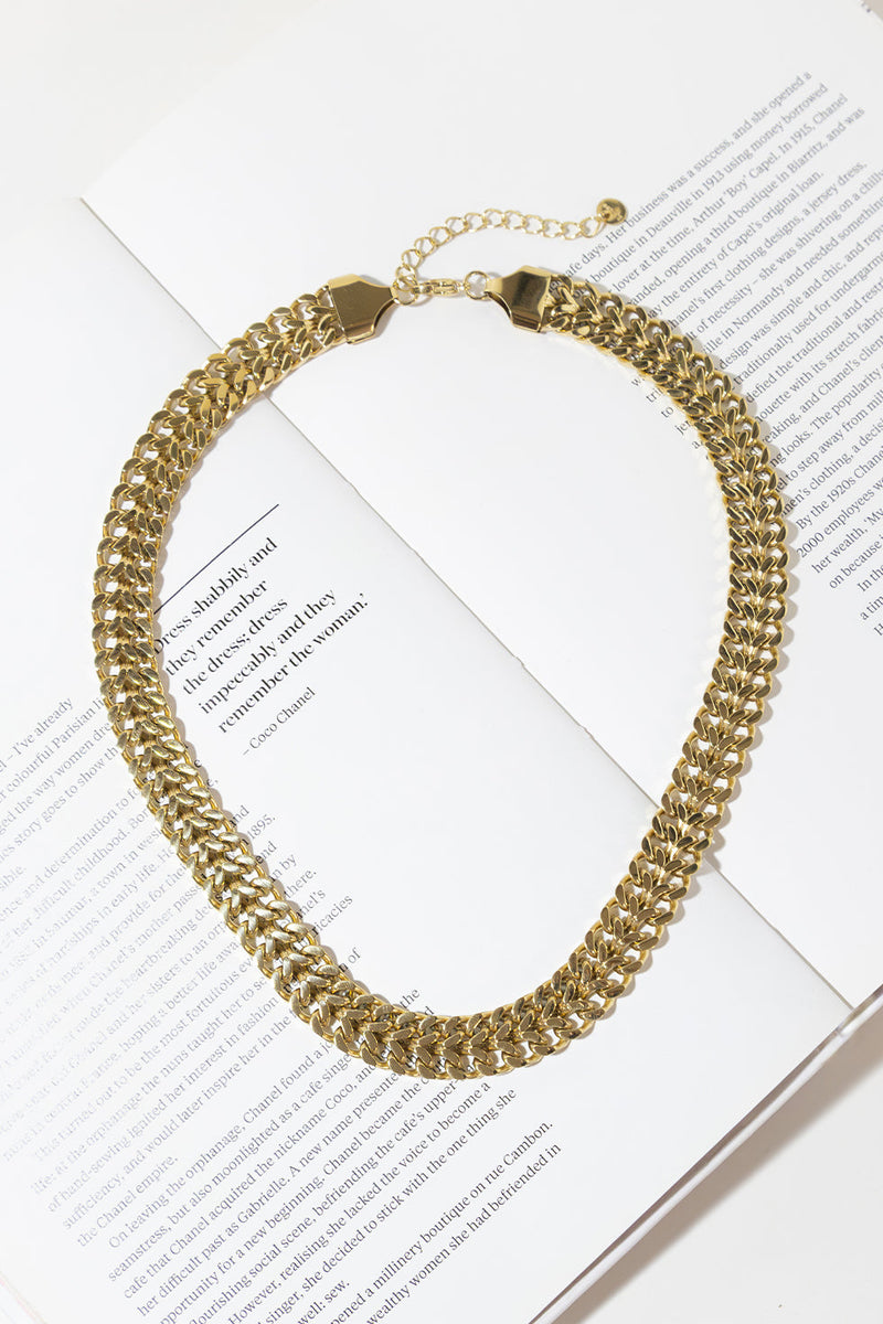 GOLD PLATED STRENGTH NECKLACE