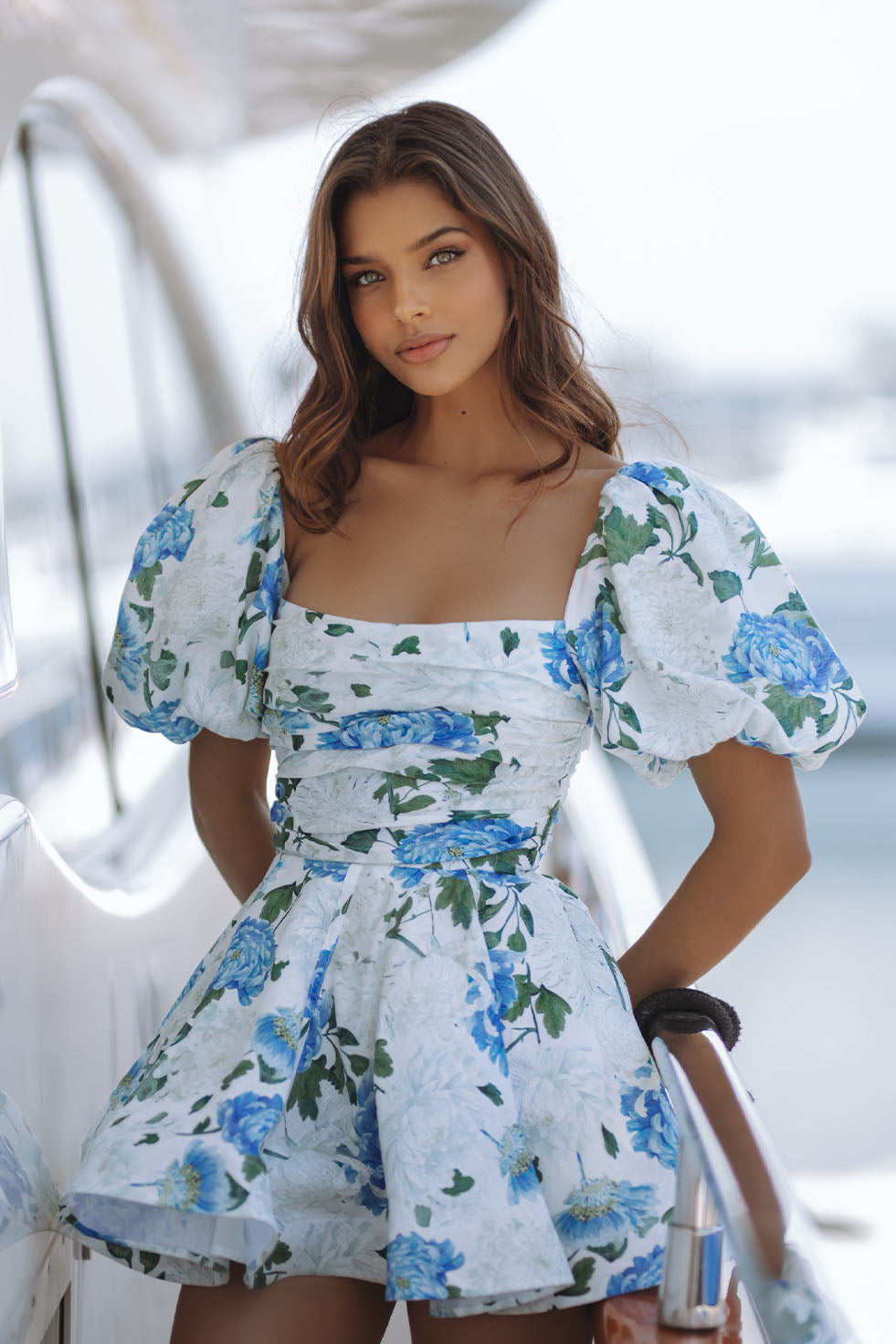 Mimi Linen Mini Dress - Blue Crissy Mimi Linen Mini Dress - Blue Crissy