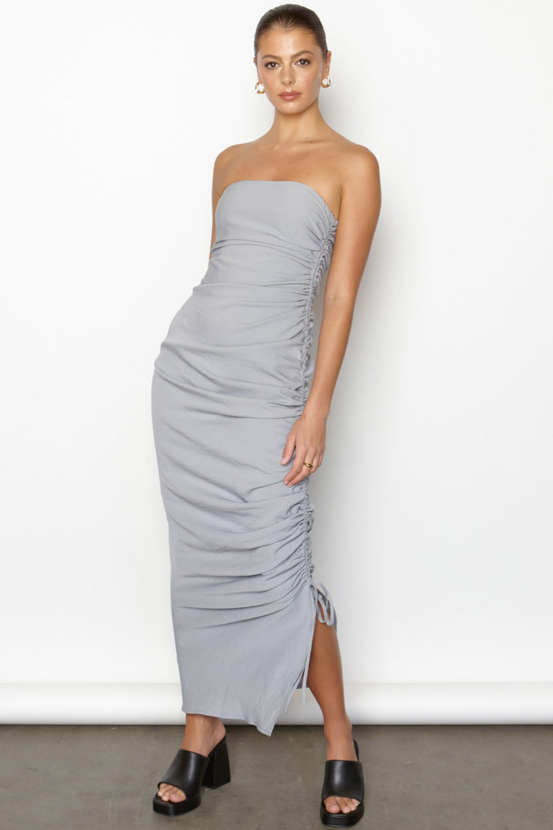 NORA DRESS - LIGHT GREY