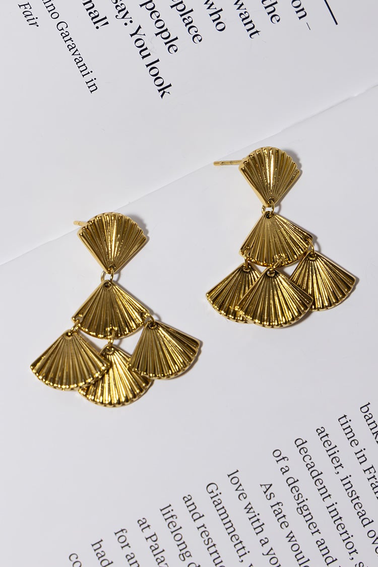 GOLD PLATED AMPHITRITE EARRINGS